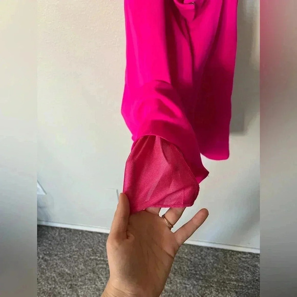 JayGodfrey Fuchsia Ruffle Fit & Flare Mini Dress Women’s Size 10 - Picture 9 of 16